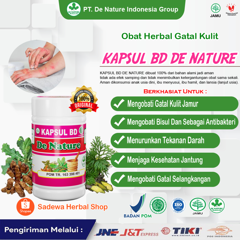 OBAT GATAL KULIT ALERGI JAMUR GATAL KEPALA BOROK BERNANAH KAPSUL BD AMPUH BISA COD