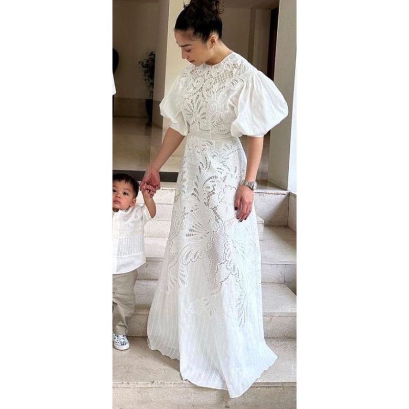 white dress vivorie hijab