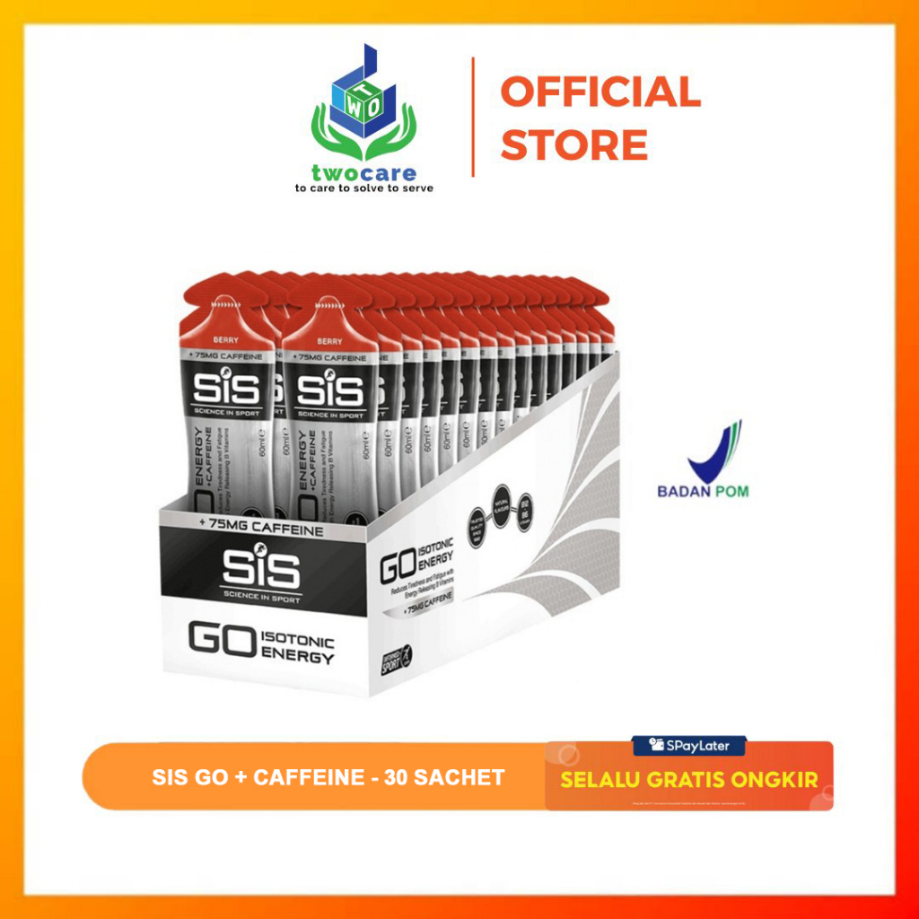 SiS GO Energy Gel Isotonic + Caffeine 60ml 1 Box Isi 30 Pcs