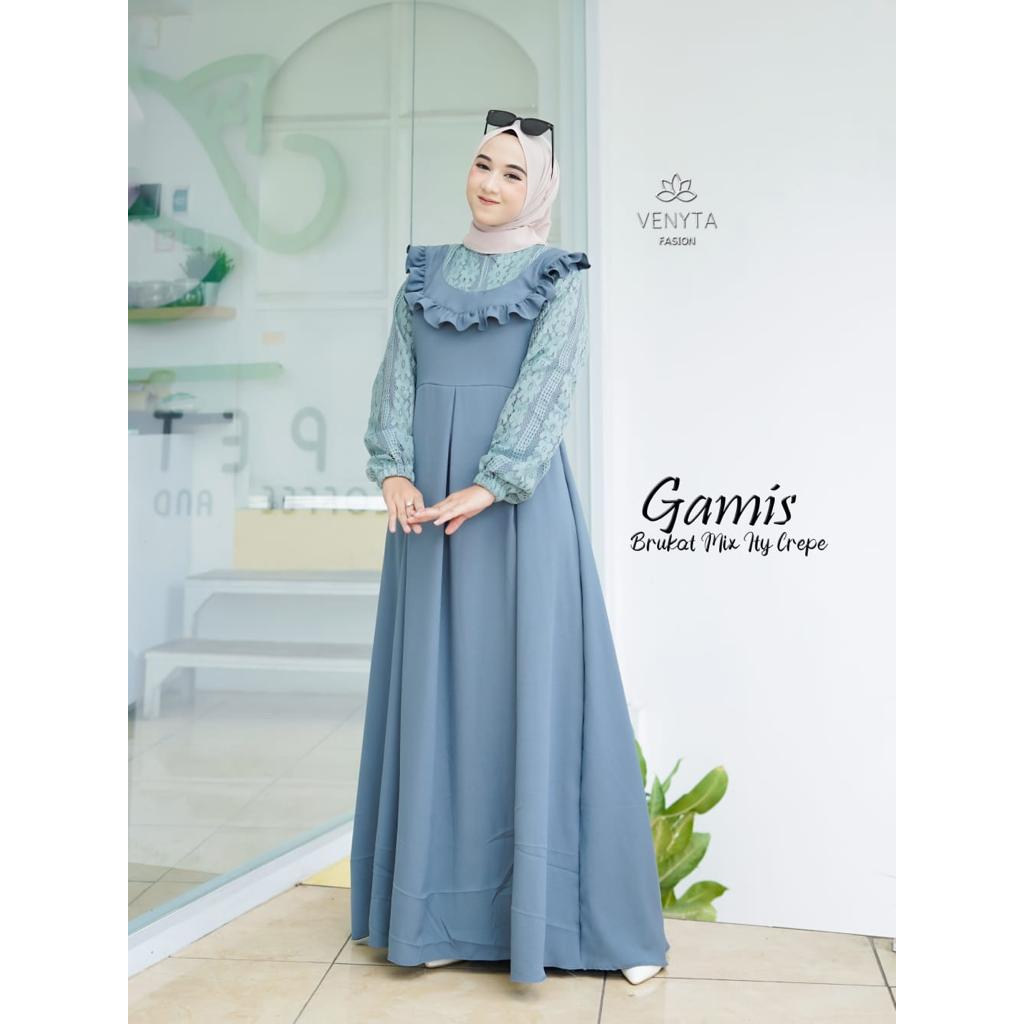 gamis dress NALA kekinian by venyta wanita muslim elegan viral vest