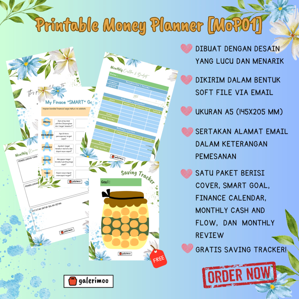 

Printable Money Planner/Uang Planner/Budgeting/Financial Planner