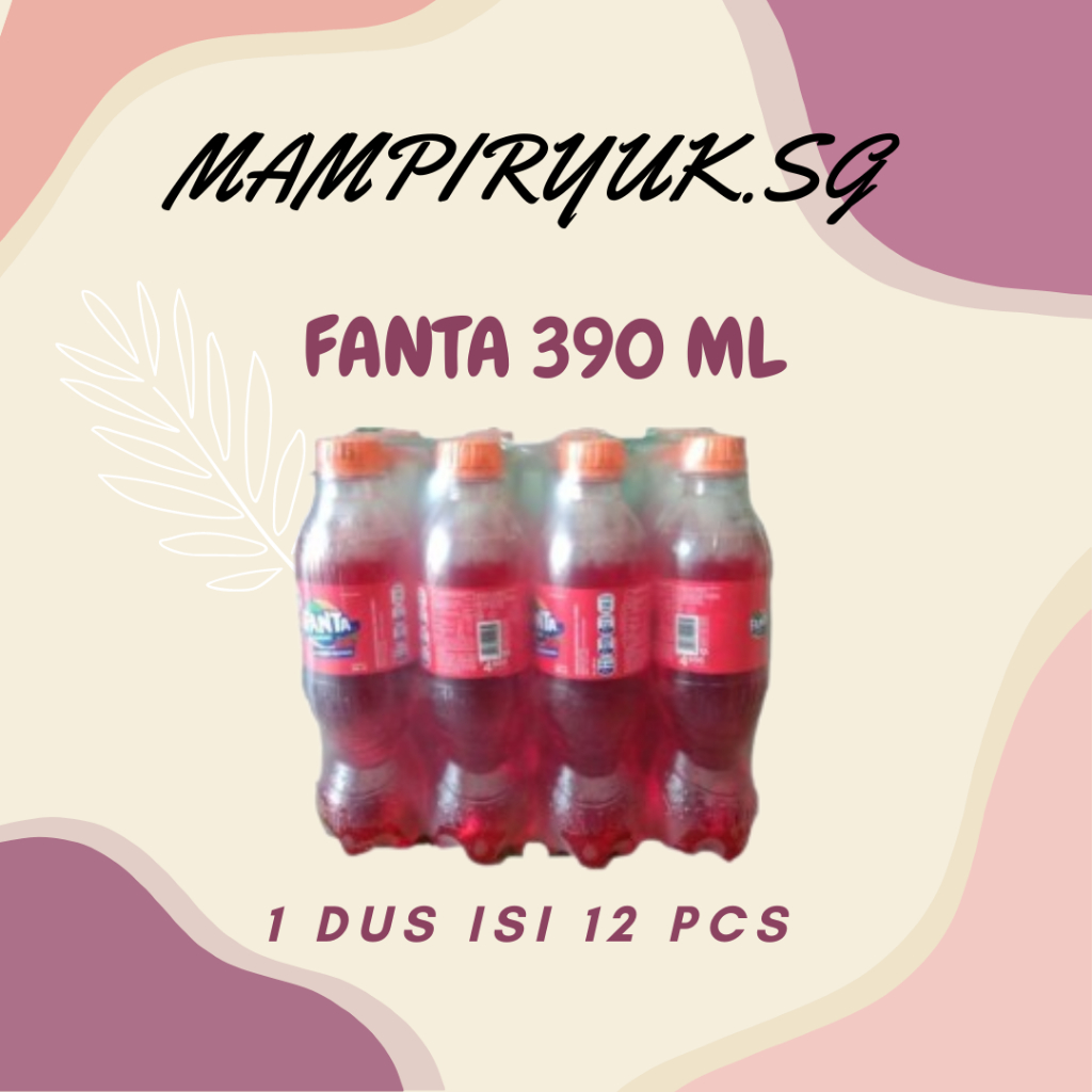 

[DUS/KARTON] FANTA STRAWBERRY BOTOL 390ML 1 DUS ISI 12 PCS