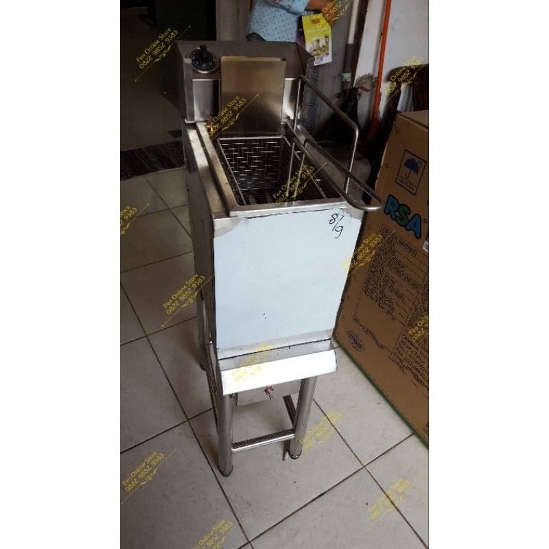 Deep Fryer Gas 6 Liter Suhu Otomatis Stainless Steel
