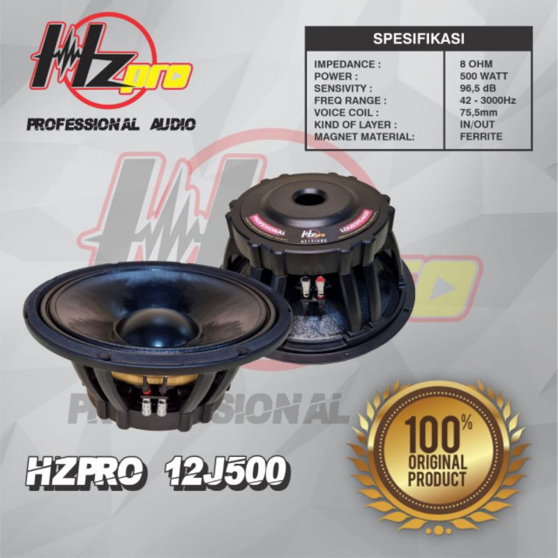 Speaker 12 inch Hz pro 12J500 Original