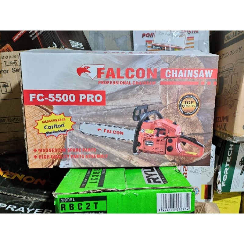 Gergaji Kayu/ Chainsaw/ Sinso Falcon Pro FC PRO 5500 22 Inch Bar Baja