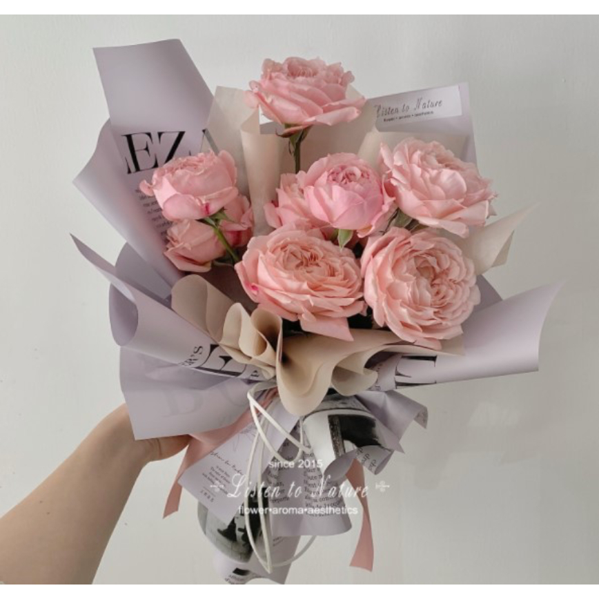 

[20 LEMBAR] NEWSPAPER KORAN CELLOPHANE MOTIF ROSE (1 PACK ISI 20 LEMBAR) KERTAS BUKET BUNGA WRAPPING PAPER