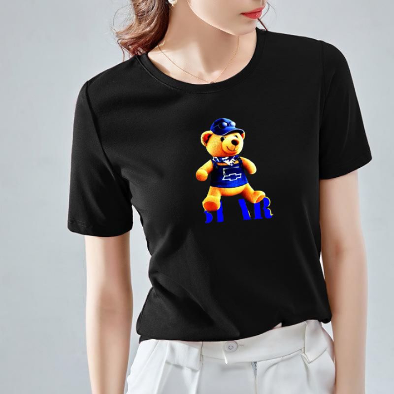 Kaos Atasan Wanita Gambar Bear (Ld 43-49 , P 58-64)