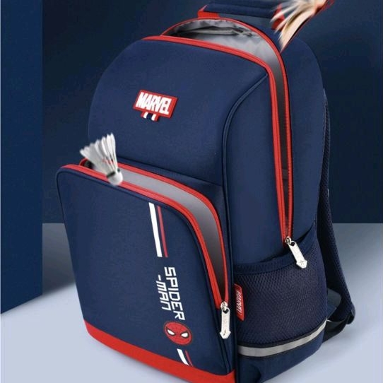 Tas Ransel Anak Laki Laki SD Murah Motif Marvel Superhero Kartun Hitam Navy