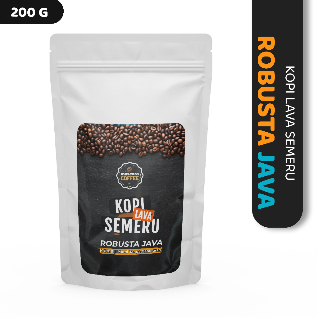 Kopi bubuk kasar murni single origin coffee lava semeru robusta java original - giling kasar 100% bi