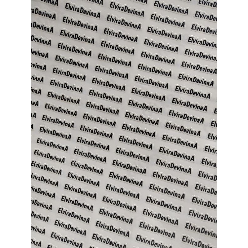 Label nama waterproof Stiker Nama Waterproof Polos