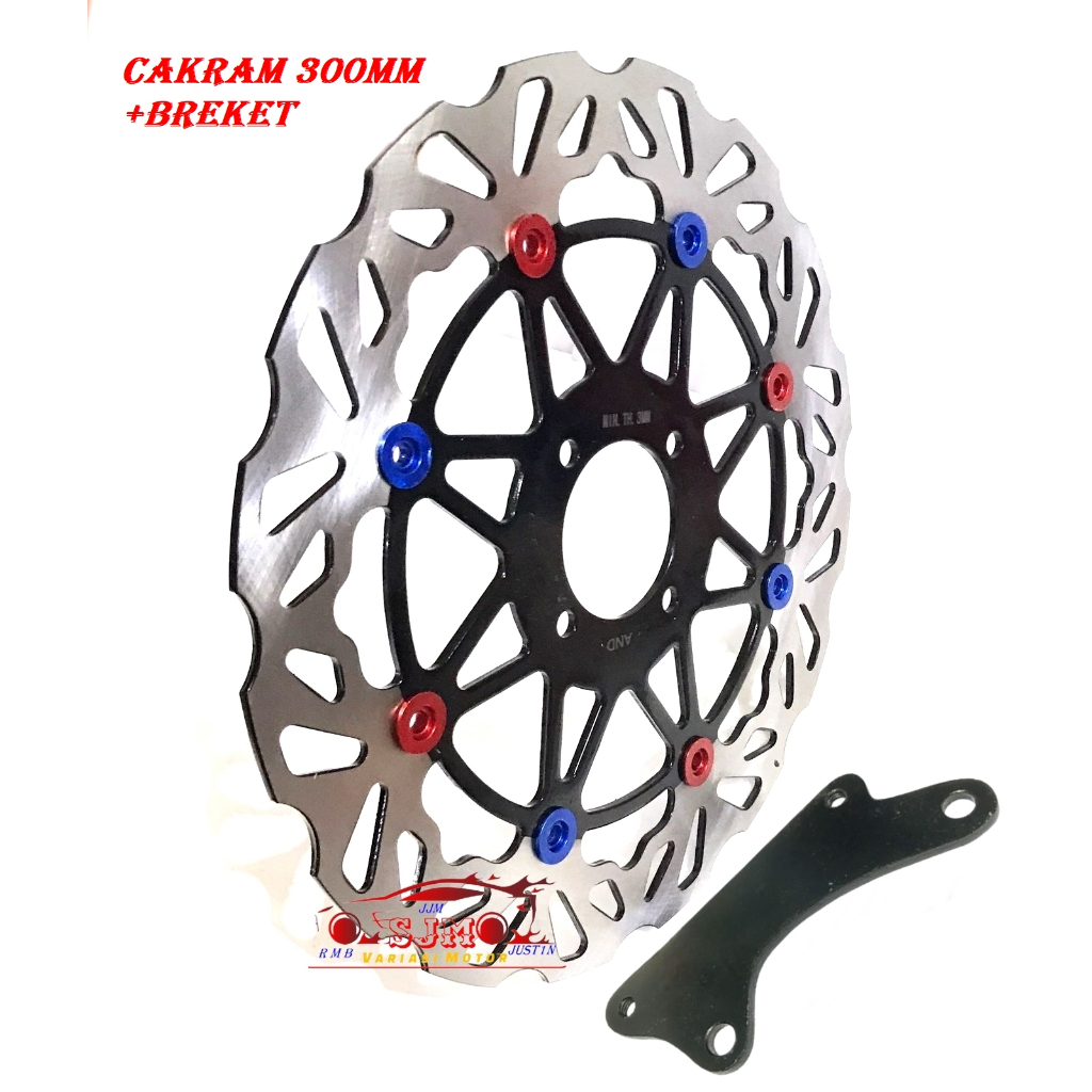 piringan cakram depan variasi blade /revo absolute/revo fit/supra 125 f1 new/supra 125 helm in/revo x plus breket 300mm