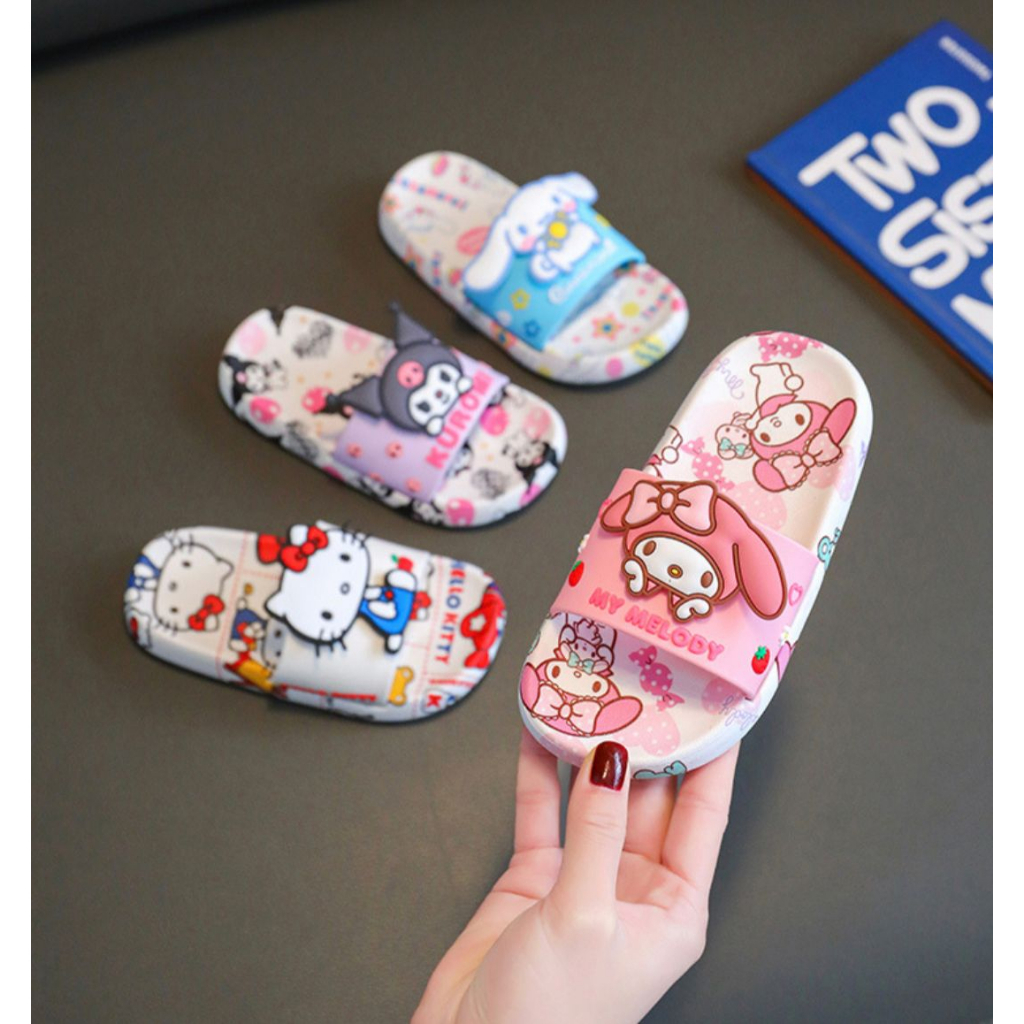 SANDAL SELOP RUMAH KUROMI CINNAMOROLL MELODY HELLO KITTY SEPATU KAMAR SANDAL KARET