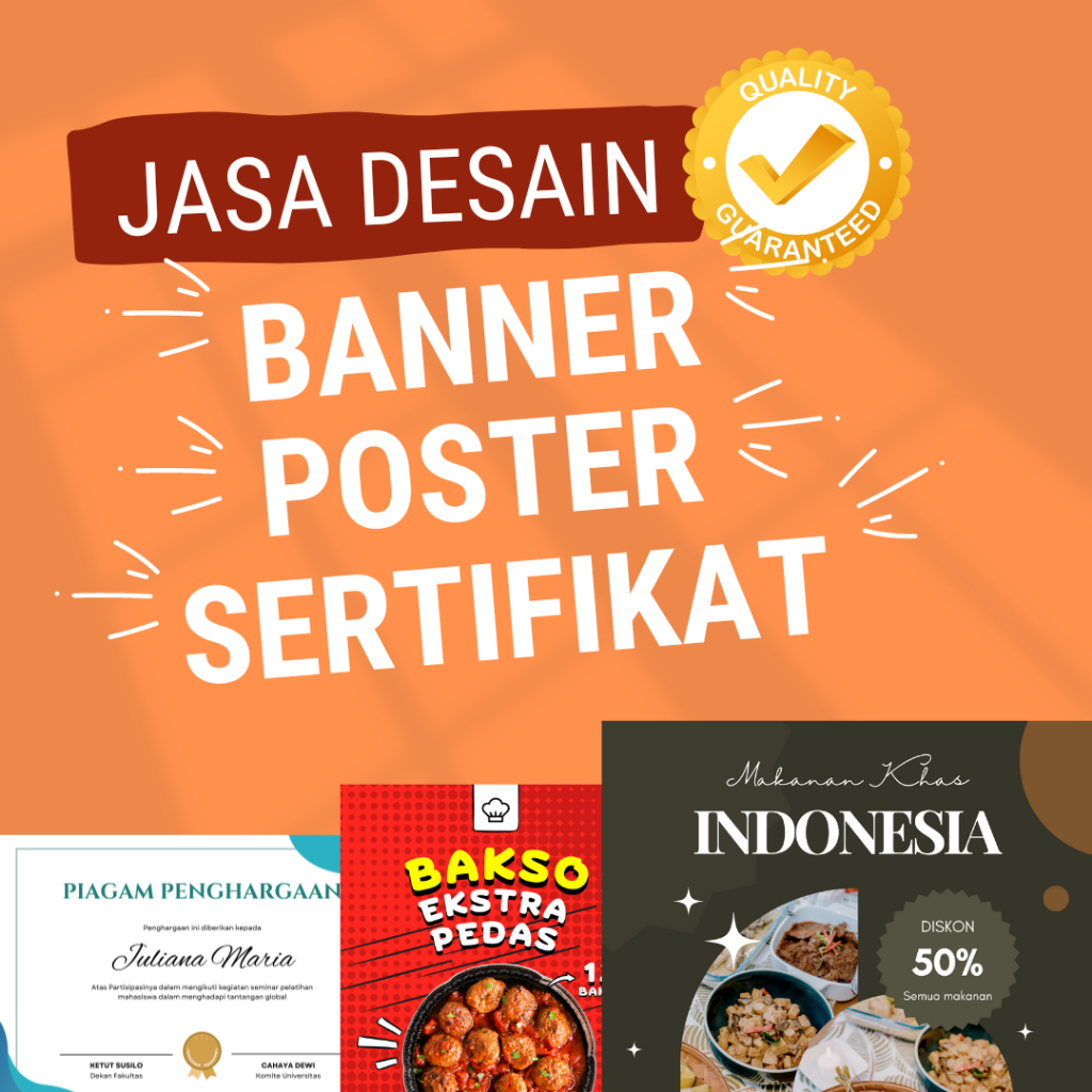 Jasa Desain Banner, Desain Poster dan Desain Sertifikat Berpengalaman &amp; Profresional