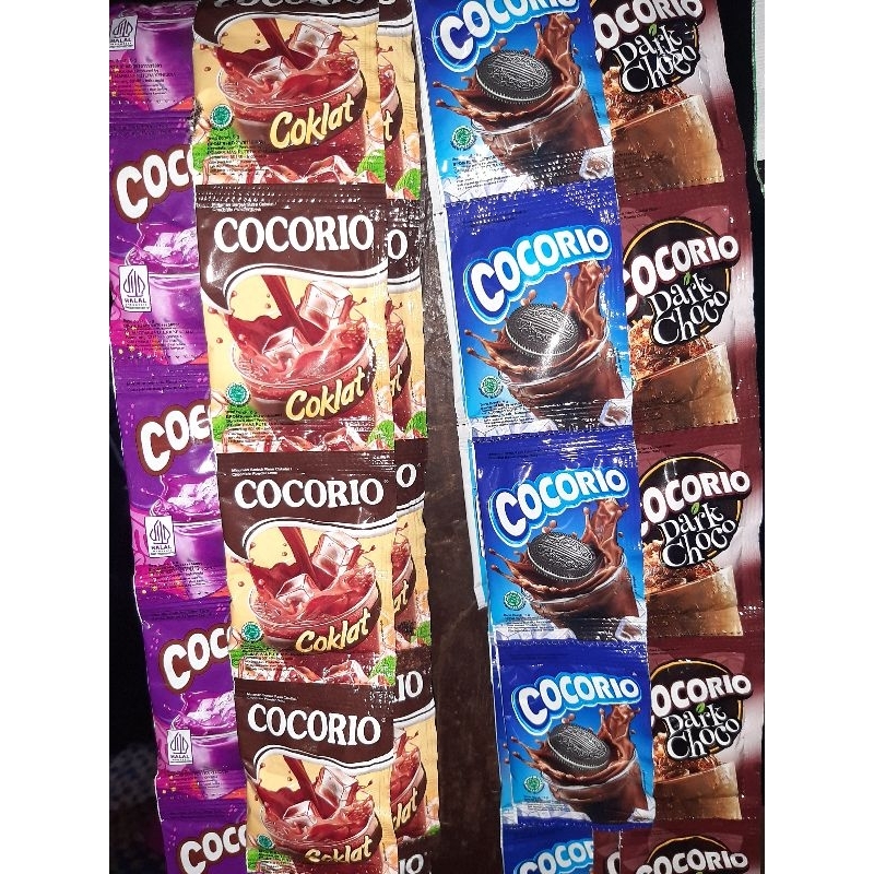 

Cocorio Minuman Rasa Coklat, Taro, Dark Choco, Cokelat Biskuit