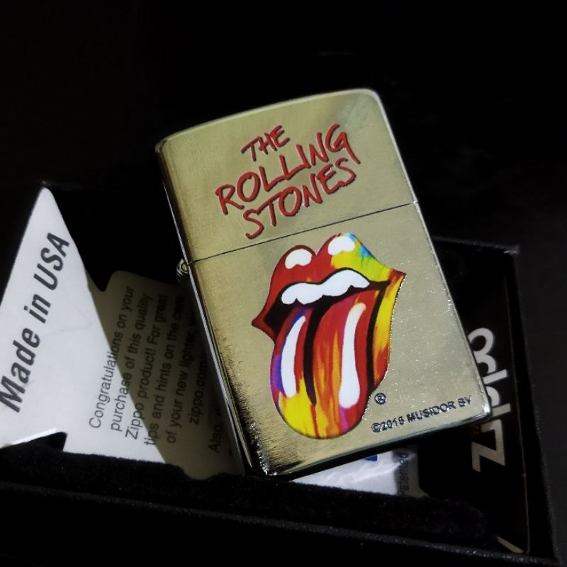 Korek api Zippo Matte Silver UV print Motif THE ROLLING STONES