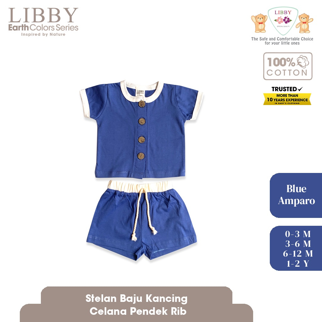 Libby Earth Rocco Set Setelan Pendek Celana Pendek Baju Set Anak