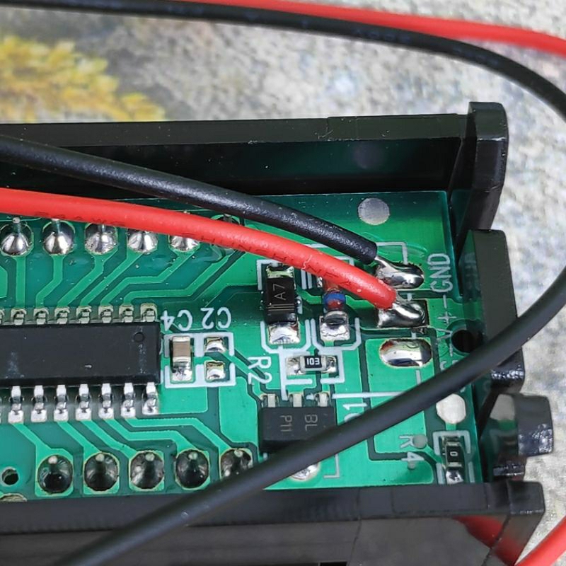 VoltMeter DC 4 - 30V 0.56 inch Panel Volt Meter DC 2 wire  2Wire 2kabel VoltMeter Aki Pengukur Volt Tegangan Aki