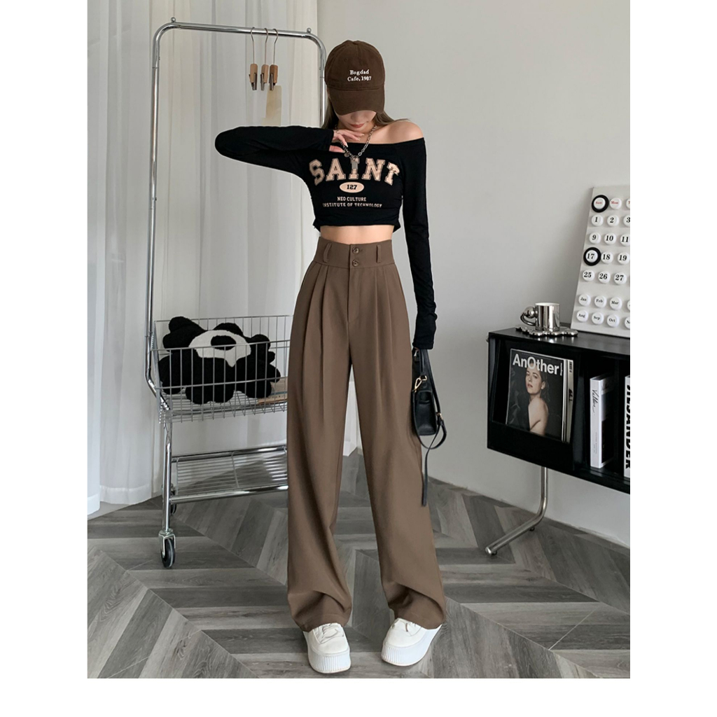 Celana Wanita Kekinian Kulot Highwaist Casual Premium Kancing Korean Style Celana Panjang