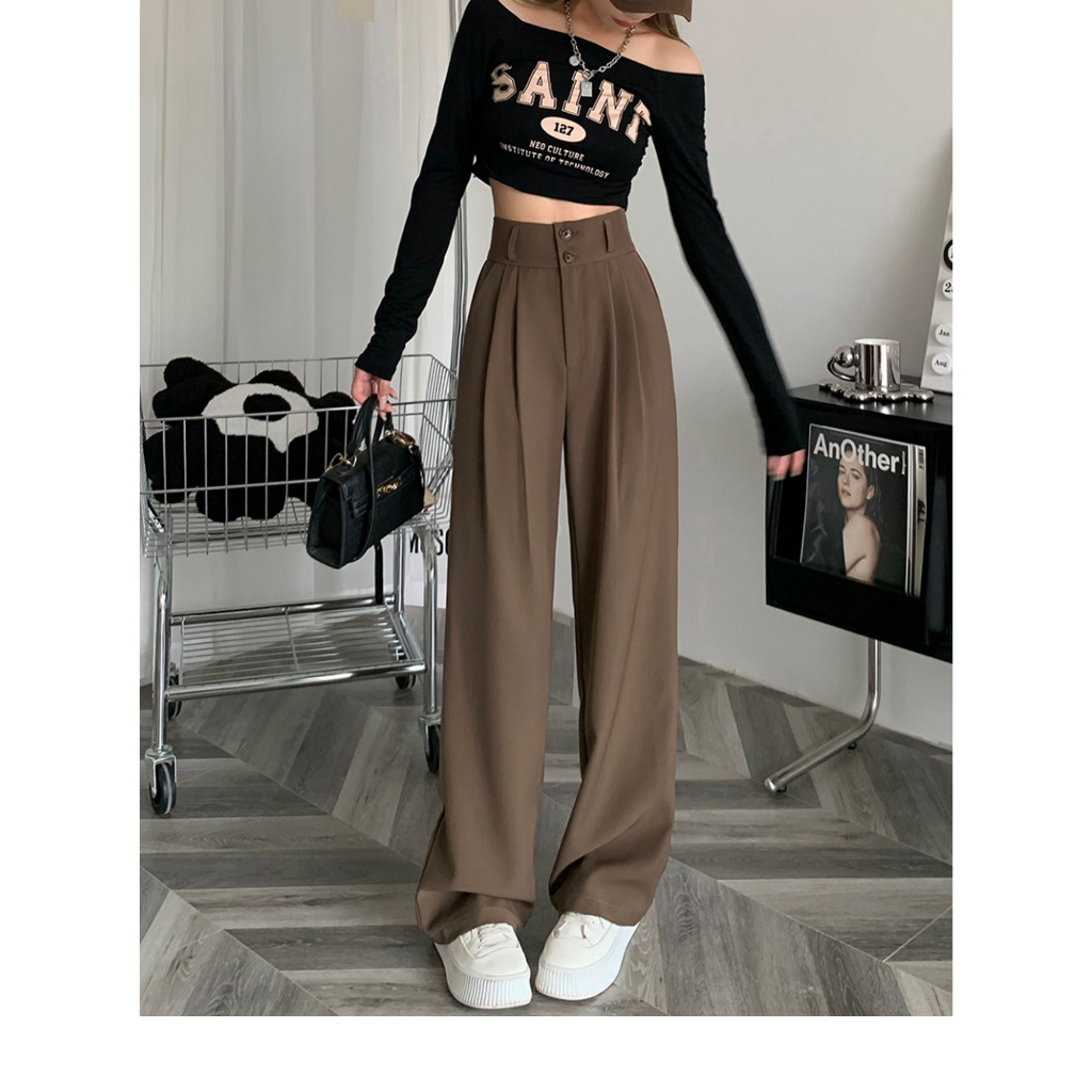 Celana Wanita Kekinian Kulot Highwaist Casual Premium Kancing Korean Style Celana Panjang