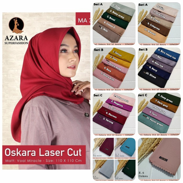 Hijab Segi 4 Untuk Gamis dan Sarimbit by osaka Azara