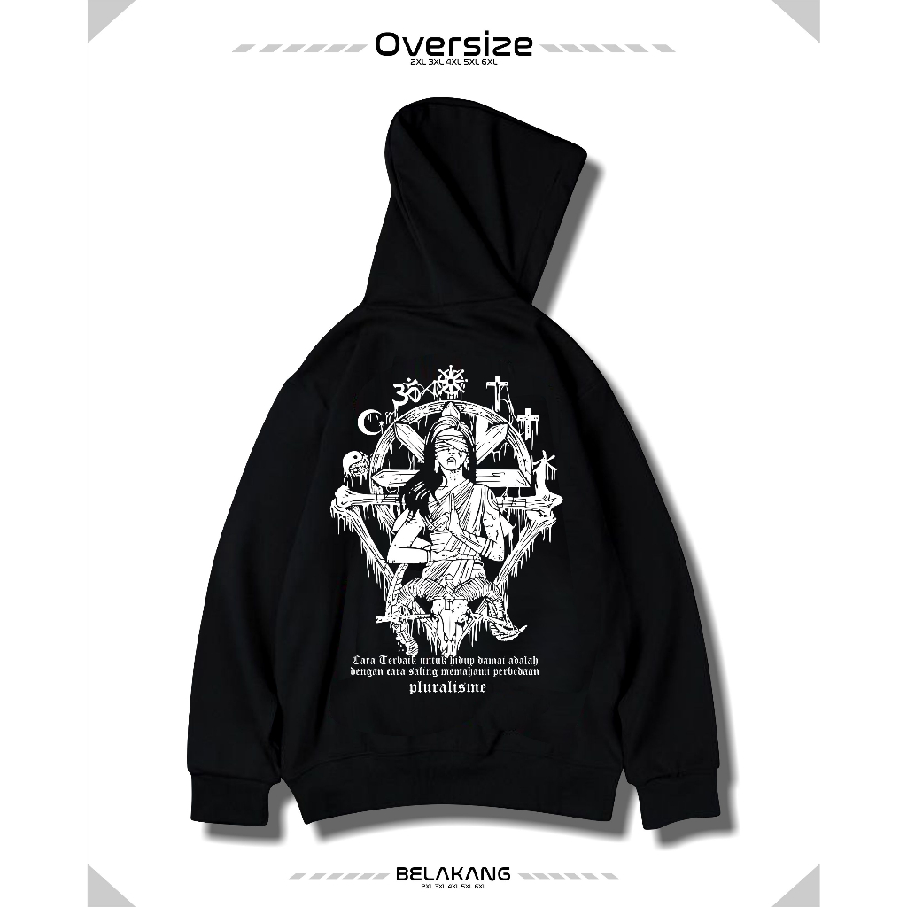 JAKET PLURALISME OVERSIZE ( M - 6XL ) HOODIE PLURALISME BIG SIZE JUMBO PREMIUM