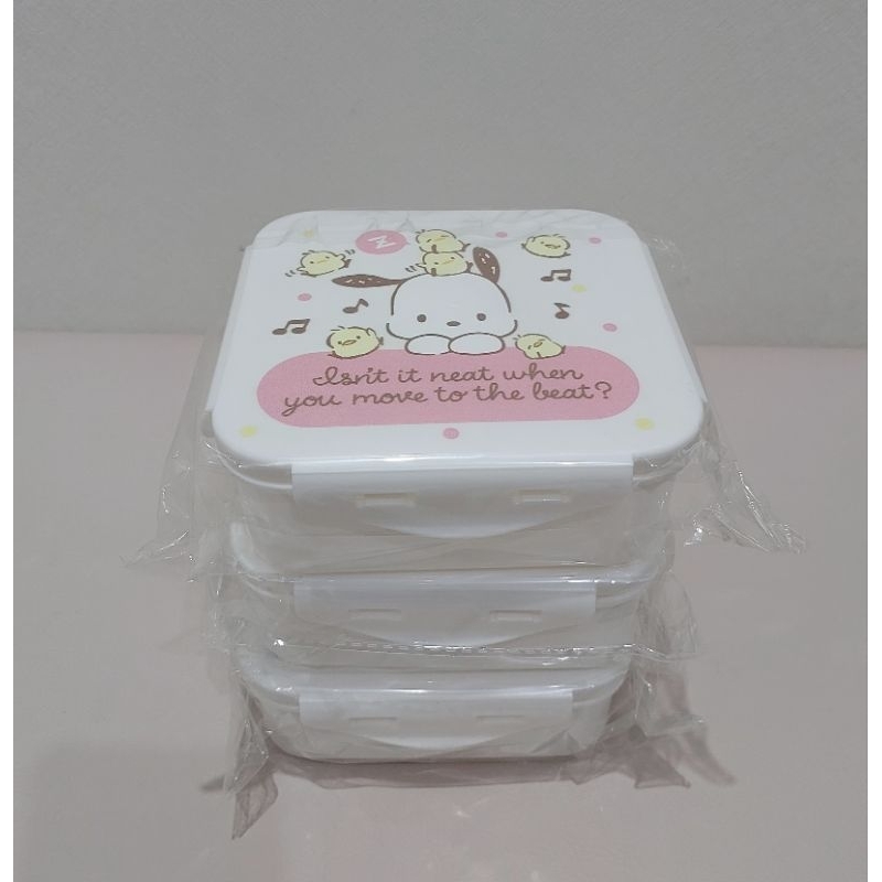 NAOMI - Lunch Box Anak - kotak plastik anti tumpah Tebal - Kid Lunch Box Plastik White - Kotak Plastik Motif Sanrio Tebal - kotak bekal - tepak makan