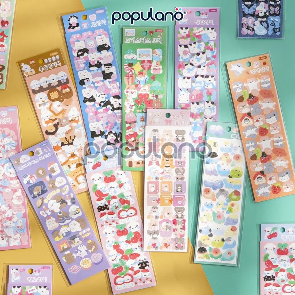 Sticker Lucu Jurnal Diary Dekorasi Stiker Cute Flowertree Aesthetic
