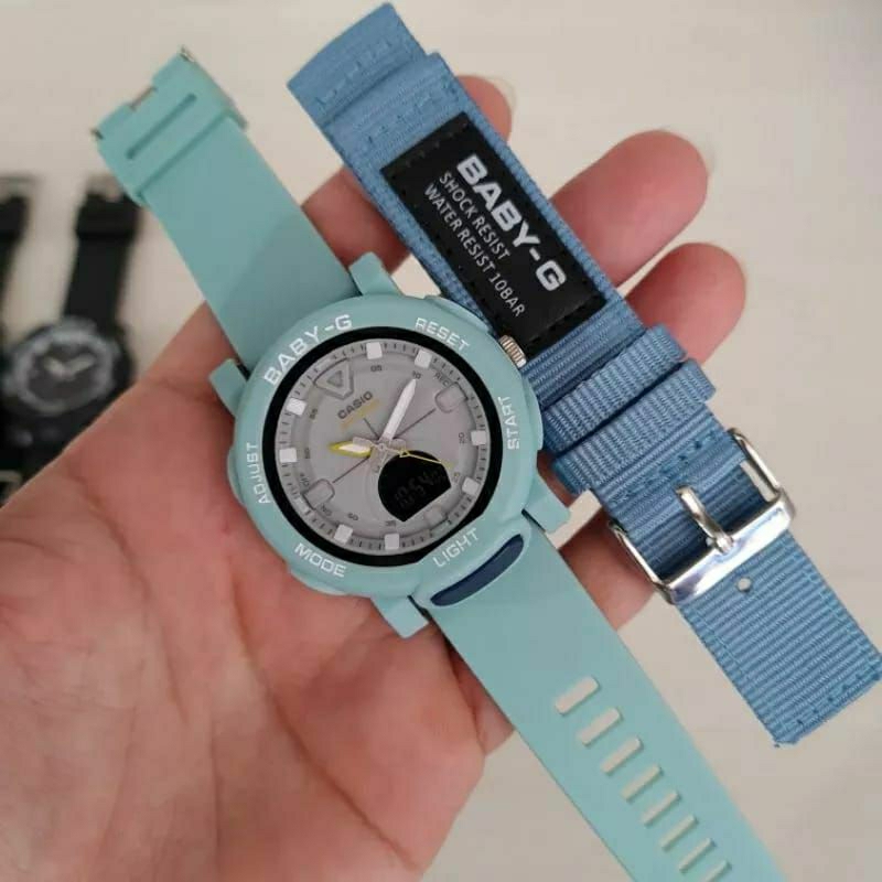 Limited Edition!!! Jam Tangan Baby G Free Strap Kanvas Wanita Kasual Bisa COD