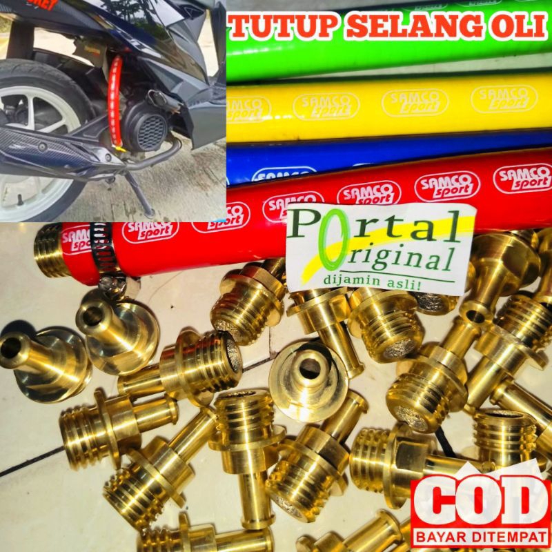 Tutup Selang Oli Samco Baut nepel lubang oli atau Radiator Nmax Aerox PCX Scoopy Lexi Vario Beat FI