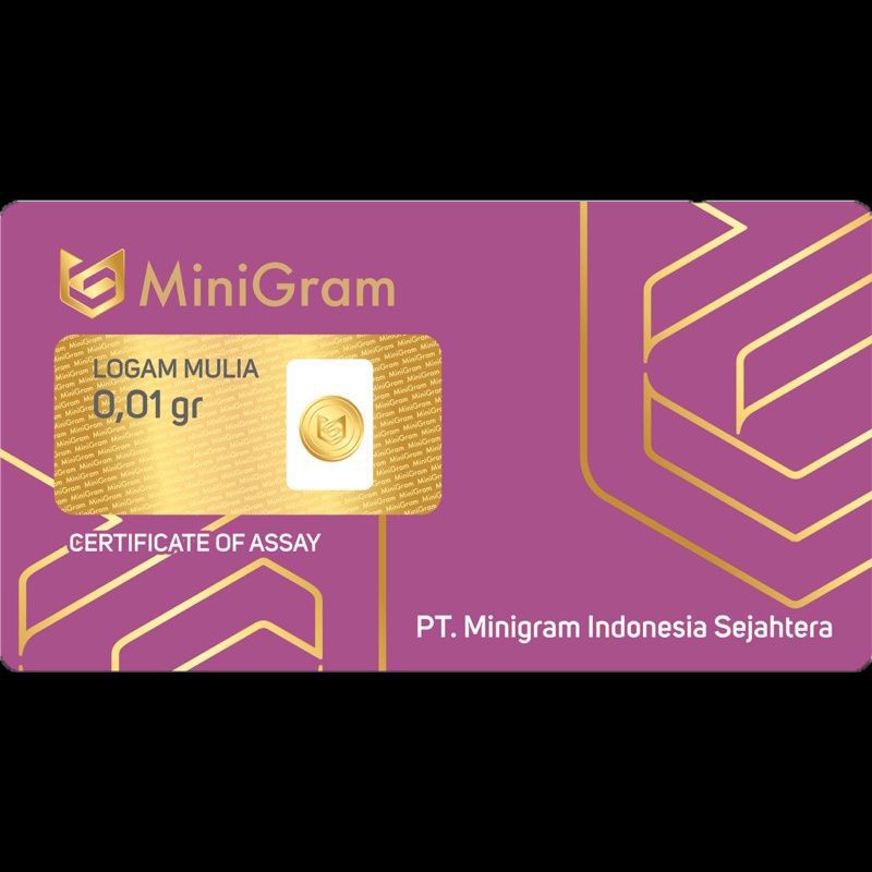 Emas Minigram 0,01 gram 24 karat emas batangan logam mulia 100% original