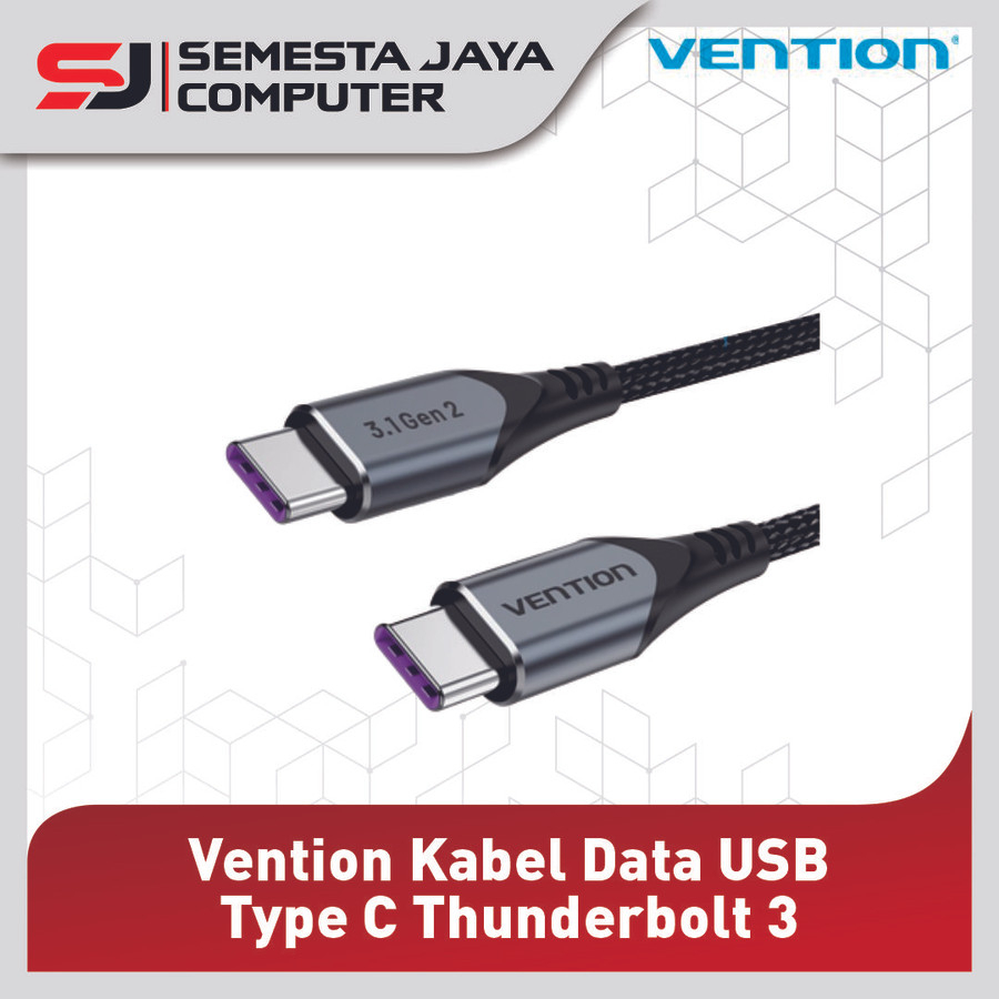 Vention Kabel Data USB Type C Thunderbolt 3 PD Power Delivery Male - TAH