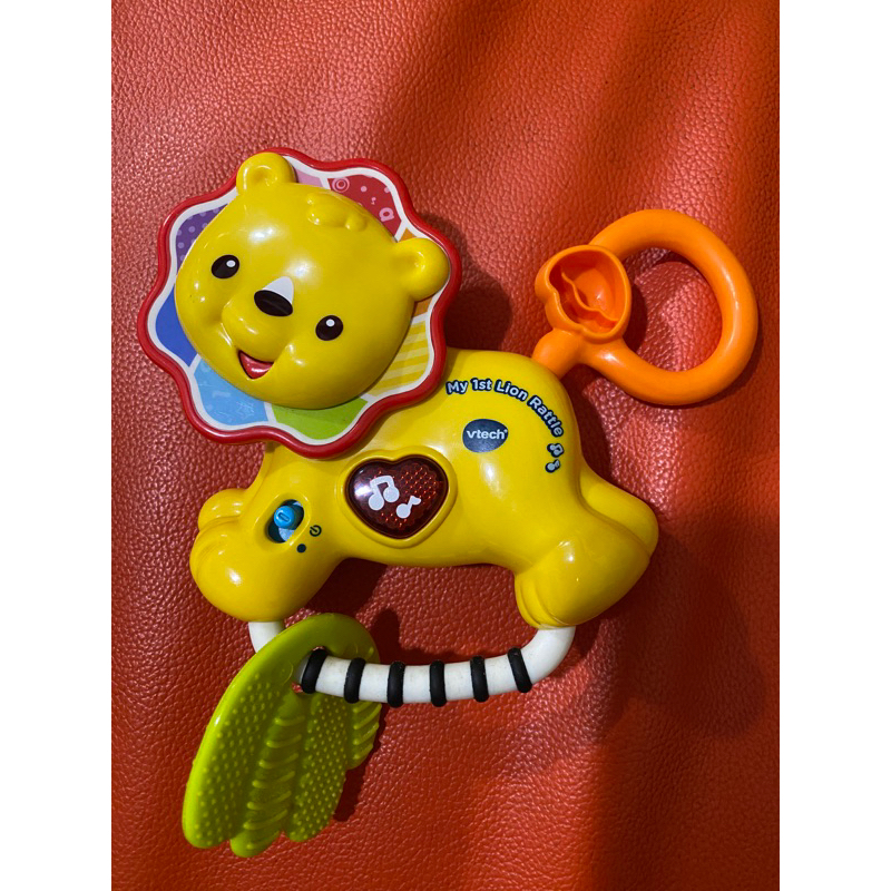 preloved mainan anak baby vtech lion rattle