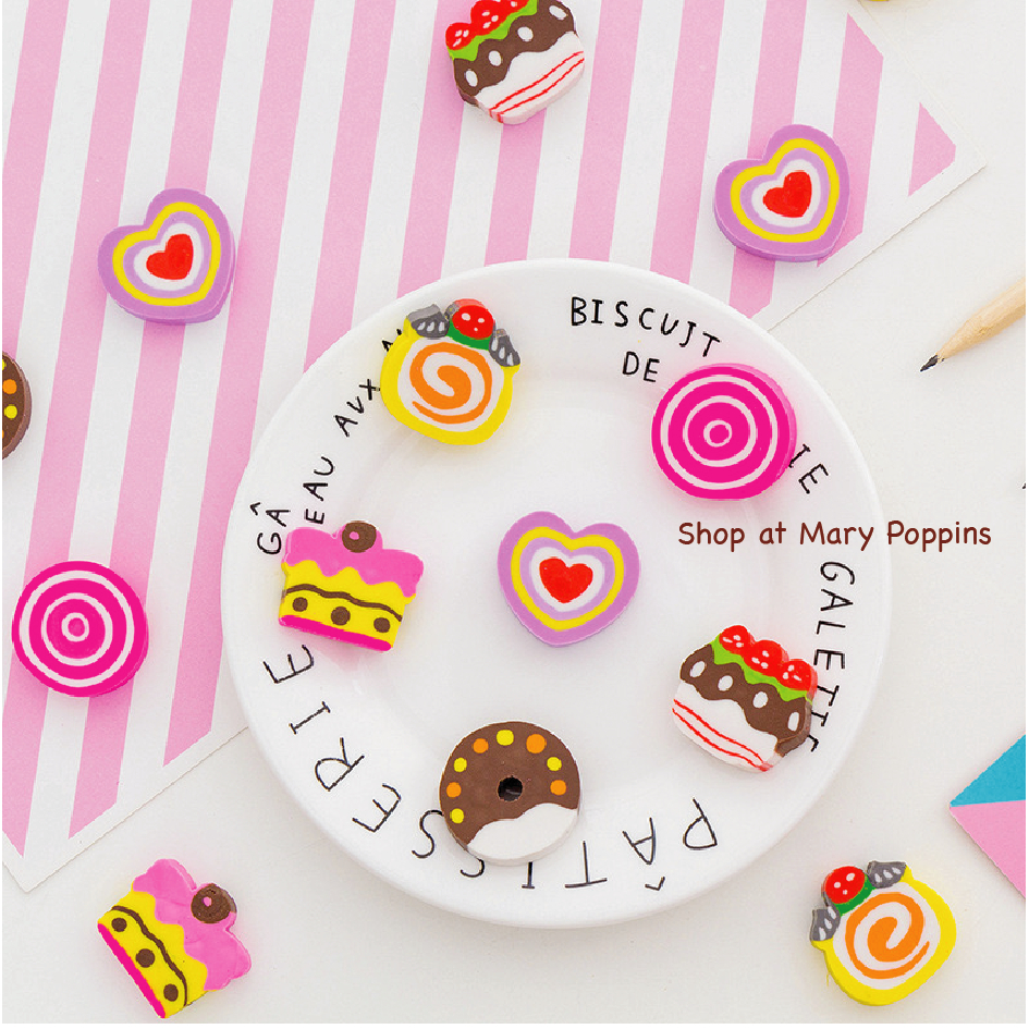 

Penghapus Pensil 1 Box isi 6 pcs Bentuk Cake Dessert Eraser Lucu Unik