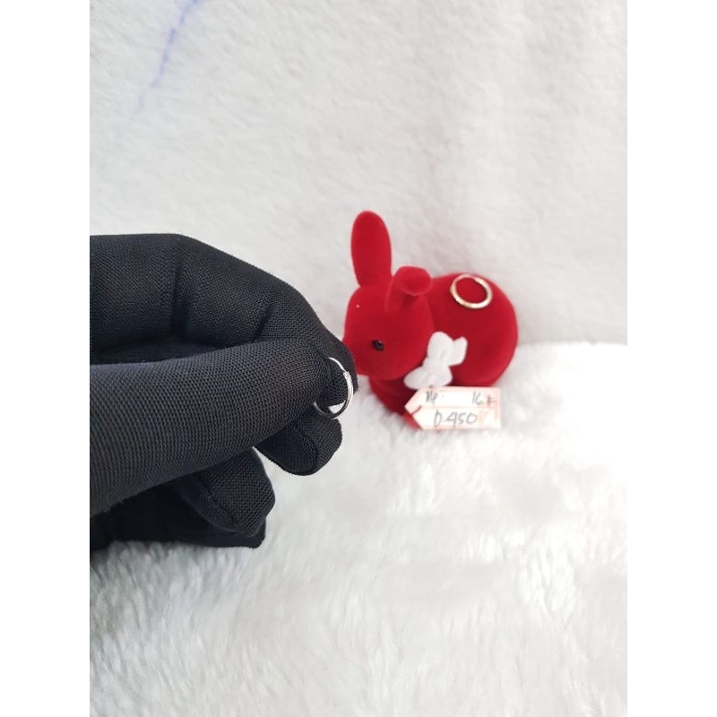 JR816D301D anting jersy tindik anak bayi baby newborn emas putih berat 0.450 kadar 70% 16k
