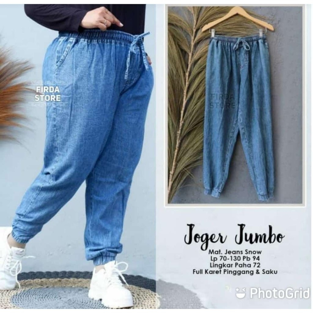 Celana Jumbo Wanita Jeans Baggy Premium Murah Baggy Jumbo