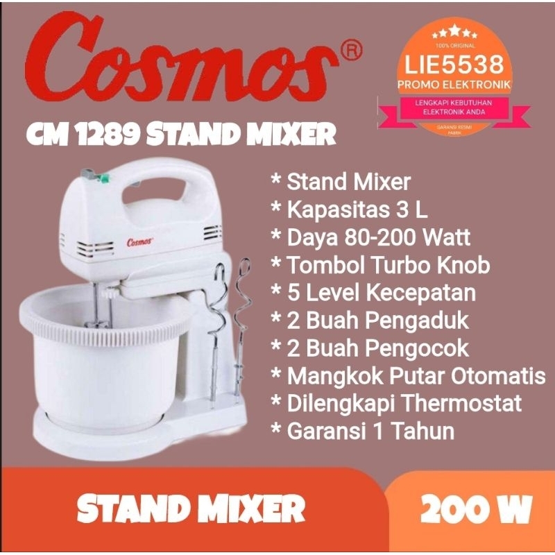 Mixercom COSMOS CM 1289 / STAND MIXER GARANSI RESMI