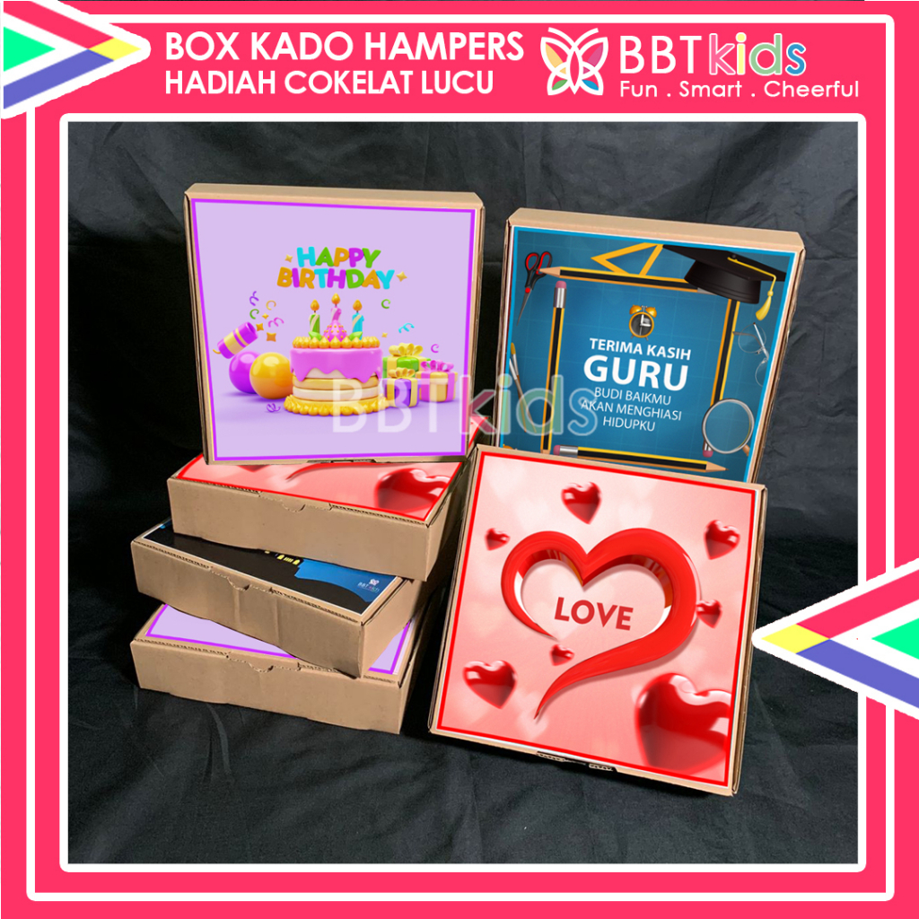 BOX HAMPERS KOTAK KARDUS ULANG TAHUN VALENTINE WISUDA HADIAH