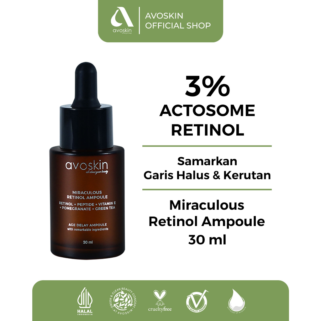 Ampoule Avoskin Miraculous Retinol 30ml-Anti Aging &amp; Samarkan Kerutan