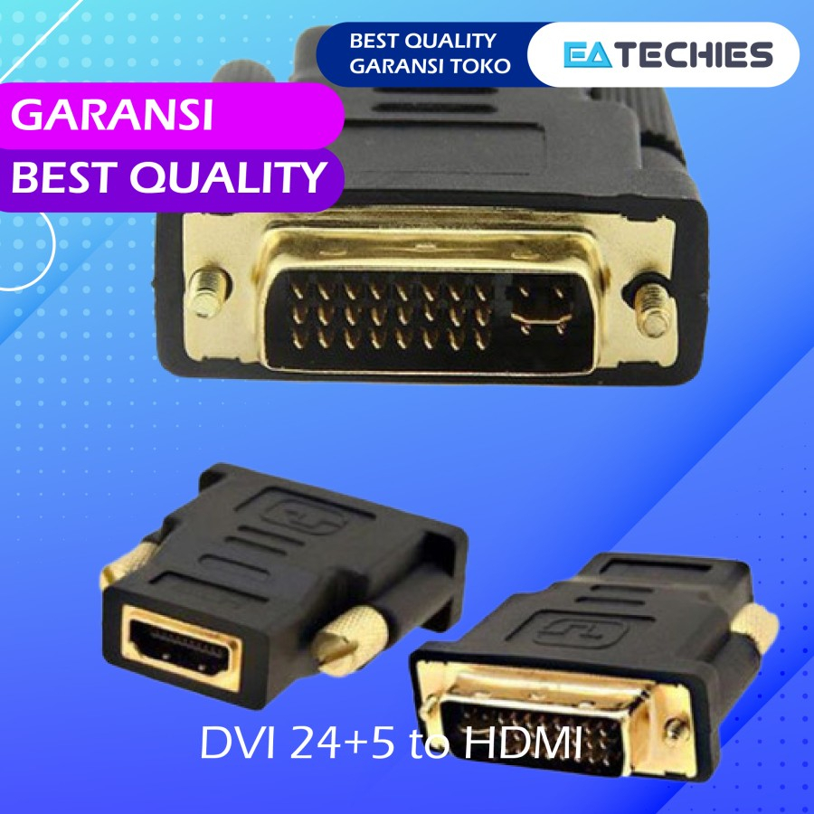 HDMI to DVI 24+5 DVI-I Converter Adapter Gender Connector Konektor