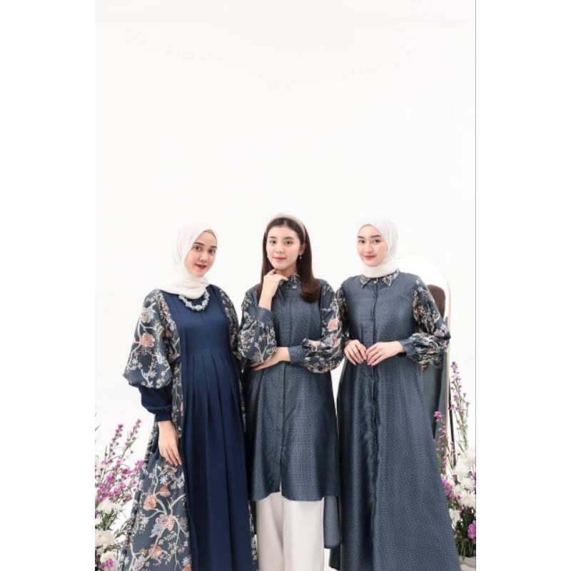 YULIQA NOURA BRYANA MAXI Trend pakaian model terbaru long dress baju gamis A line klok gaun syari ca