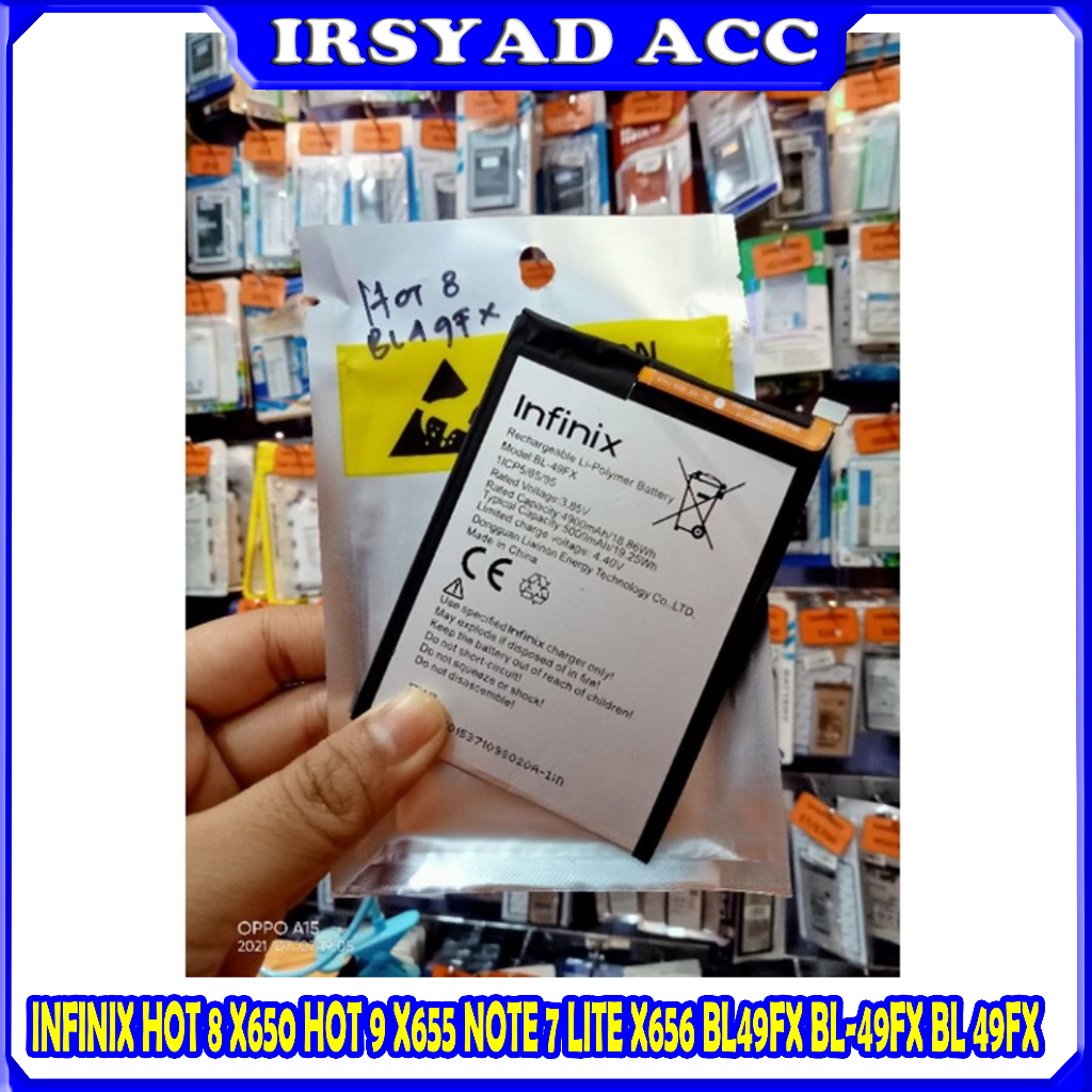 BATERAI BATTERY BATRE INFINIX HOT 8 X650 HOT 9 X655 NOTE 7 LITE X656 BL49FX BL-49FX BL 49FX