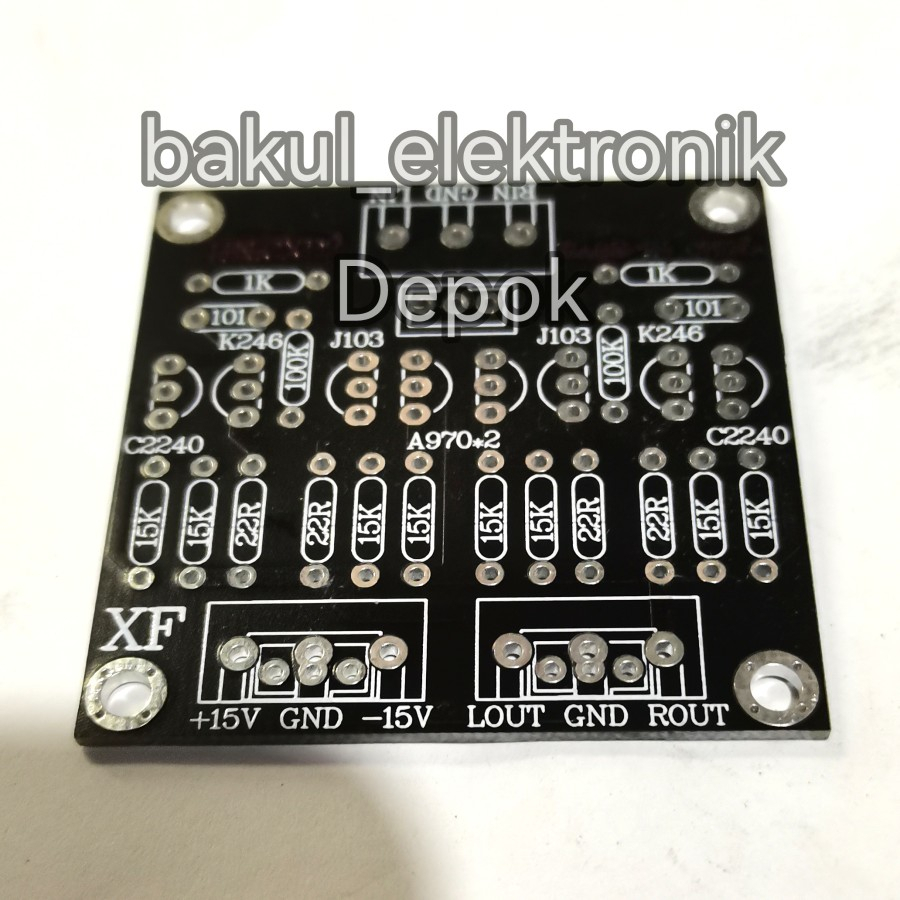 PCB pre amp class A stereo mosfet
