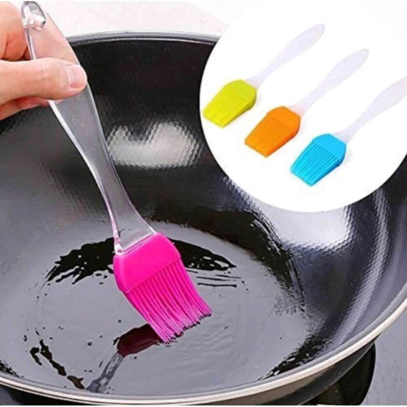 Kuas Silikon Silicone Brush Mentega Barbeque Bumbu Dapur Masak Roti Kue Cake BBQ Oles