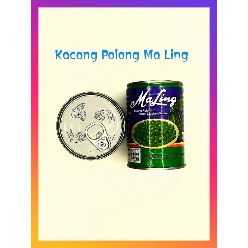 Kacang Polong Green Peas Ma Ling kalengan 397gram