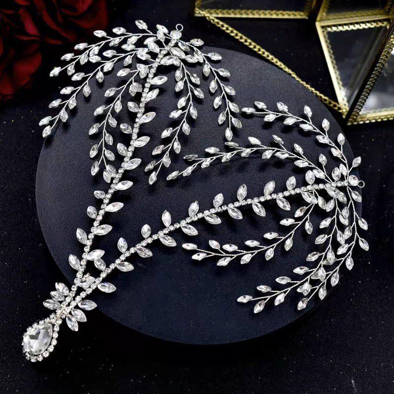 Bandana Mahkota 【303】Bunga Cantik Aksen Pita untuk Aksesoris Rambut