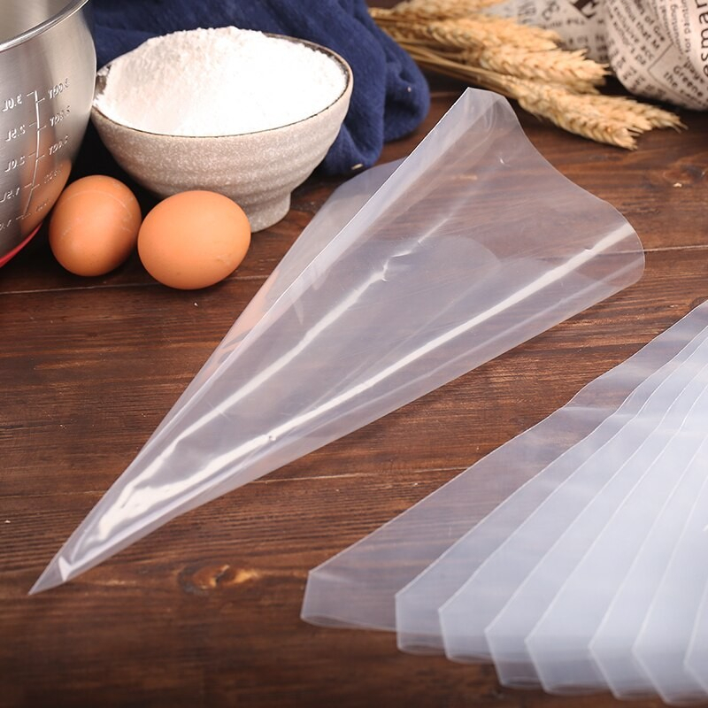 Piping Bag Isi 100 Lembar Plastik Segitiga Papping Bag Icing Bag Plastik Contong