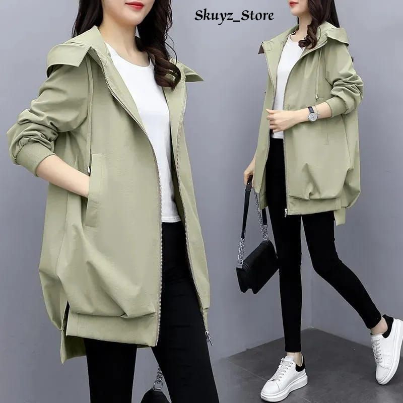 Jaket Wanita Korea - Jacket Mantel Wanita - Jacket Coat Wanita