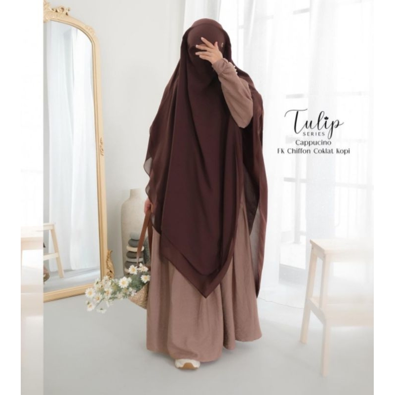 FK CHIFFON ARAB WARNA COKLAT KOPI by ALFIHURAIYAH