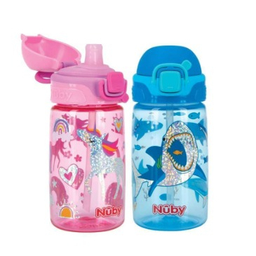 Nuby Thristy Kids Flip-It Bolt Glitter Bottle Botol Minum Anak 415ml