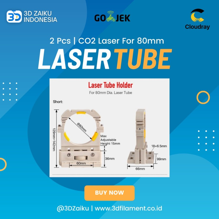 ZKLabs CO2 Laser Tube Holder Set